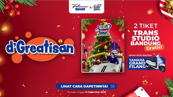 Punya Yamaha Grand Filano? Nikmati Tiket Trans Studio Bandung Gratis!